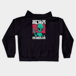 Alien Costume UFO Lover Alien Space Kids Hoodie